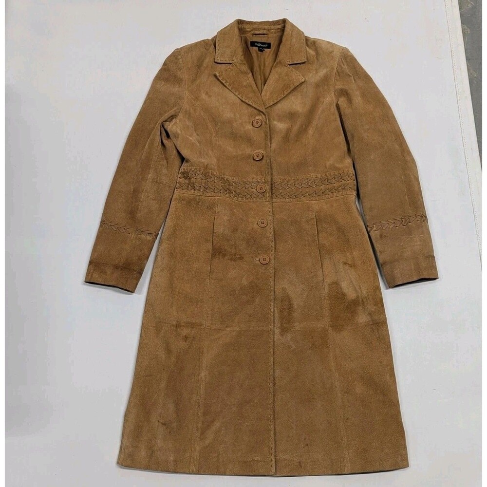 Western‎ Boho Suede Duster Coat Camel Festival Cowgirl Willi Smith Medium